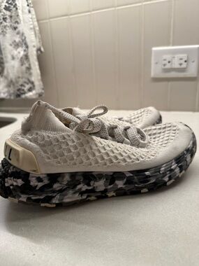 NOBULL Light Beige Knit Slip-On Women's Sneaker with Patterned Sole